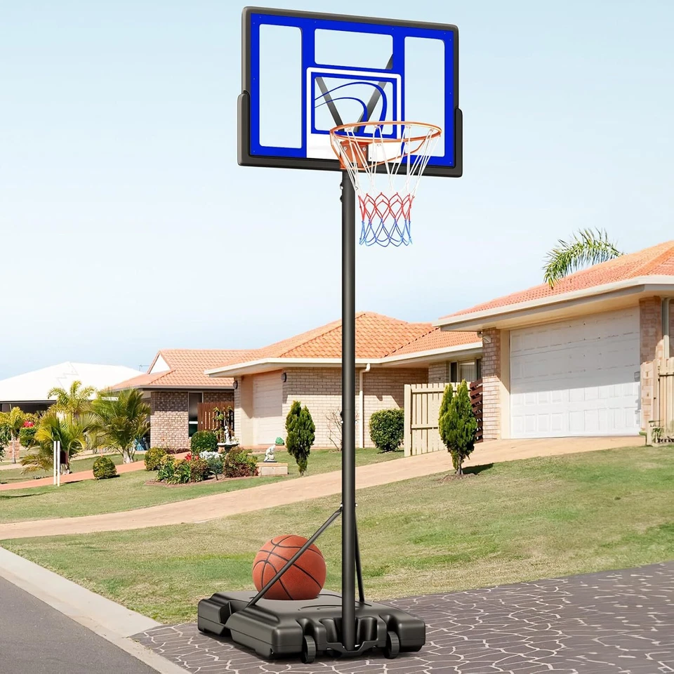 Portable Basketball Hoop with Wheel Basketball Goals 4.4-10 FT Height Adjustable - Image 3 of 4