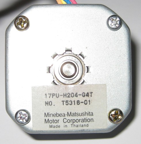Minebea Stepper Motor w/ 18.4mm 21 Tooth Gear - 24 V - 3.75 deg/step - 5mm Shaft - Picture 5 of 7