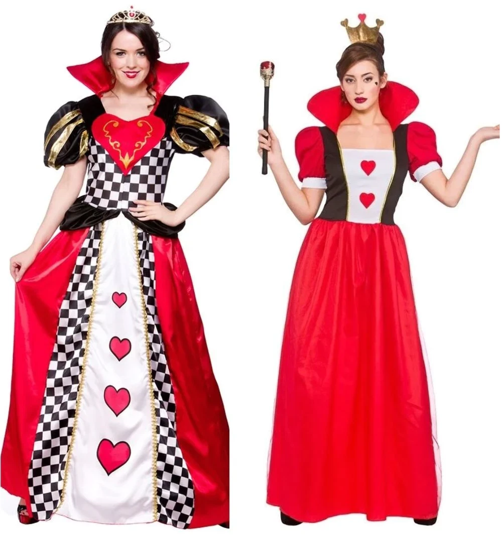 Donna Alice IN Wonderland Cappellaio Matto Regina di Cuori Vestito