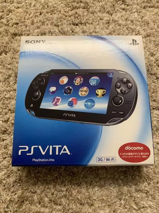 Mint Sony PS Vita 3G Wi-Fi model Crystal Black PCH-1100 AA01 Good Condition