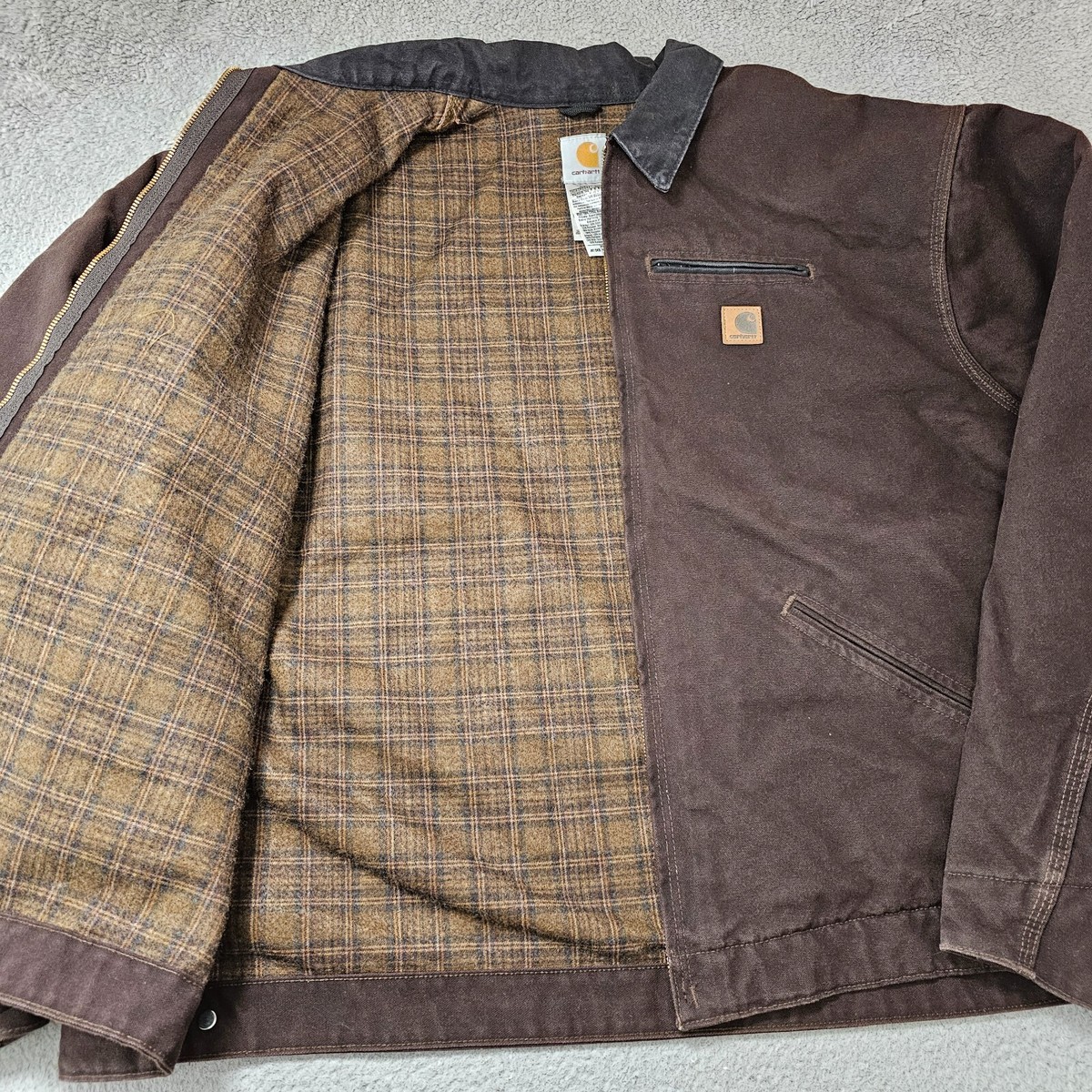 Vintage Carhartt J97 Dark Brown Blanket Lined Detroit Jacket Vintage Carhartt J97 Dark Brown Blanket Lined Detroit Jacket