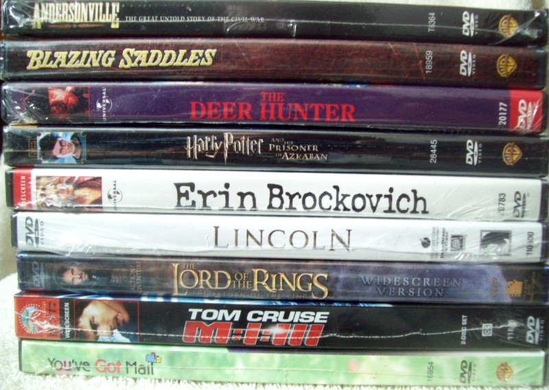 LOT of 9 New & Sealed DVDs: Andersonville, Deer Hunter, Lincoln, M: I: III +++