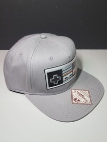 Nintendo NES Controller Snapback Hat Gray One Size Retro Gaming New Cap