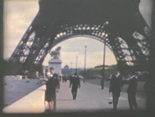 London Paris 1966 8mm Film Home Movie, Guards Church Tower Police Street