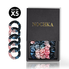 Ultra Skinny Sets 100 Mulberry Silk Scrunchies Set 5 Handmade in USA Printed