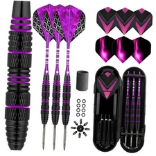 Dart Metal Tip Set 3 Aluminum Dart Shafts Steel Tip Dart Set black purple
