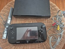 Nintendo Wii U, Black, Console, Gamepad, Sensor Bar And Video Cable 