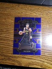 2023-24 Panini Select #43 Trae Young Blue Prizms