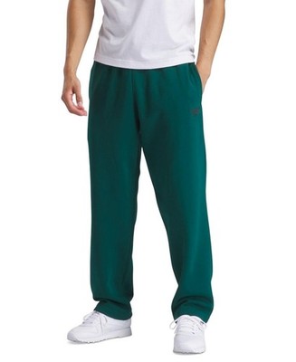 Reebok Men's Fleece Sweat Pants Green Size Large Versatile Elastic Drawstring