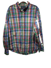 Vintage Men  s Ralph Lauren XXL Plaid Clasdic Fit Long Sleeve Button Down Shirt