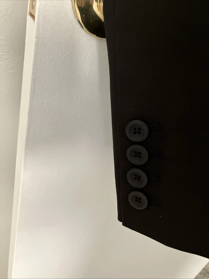 Jaqueta WORTHINGTON Works nova com etiquetas 20W terno preto 3 botões blazer ombreiras - Imagem 2 de 4