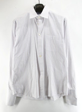 Charles Tyrwhitt Shirt Mens 16 35 White Long Sleeve Button Up French Cuff Plaid