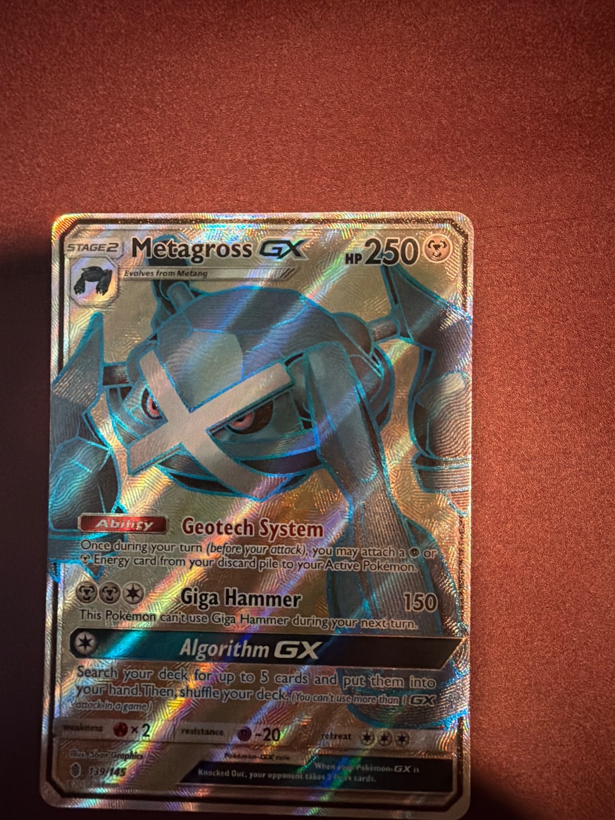 Metagross GX (Full Art) 139/145 Sm-Guardians Rising Holo