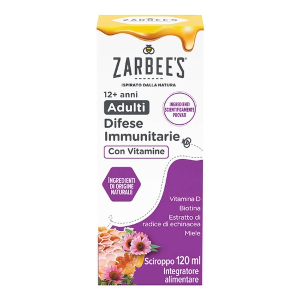 Integratore Alimentare ZARBEE S Difese Immunitarie Adulti 120ml con Miele, Bioti