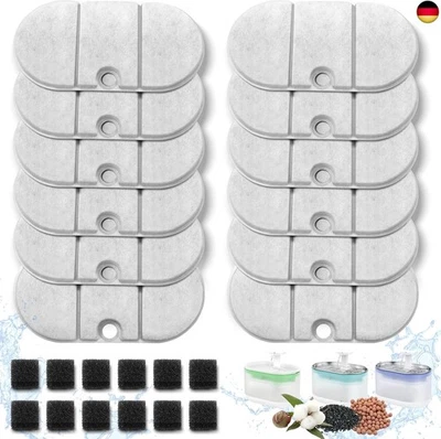 KIGNIOTE 12 Packungen Katzenbrunnen Filter für Petlibro Capsule 71 FL oz/2.1 L