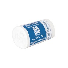 Sac poubelle 10 litres - rouleau de 50 sacs - blanc - « Hygiène et Beauté »