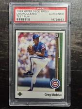 1989 Upper Deck Error PSA Greg Maddux Dual Printed