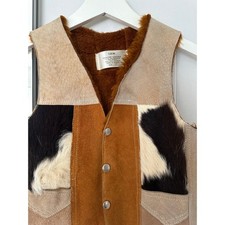 Vintage kids leather cowhide vest
