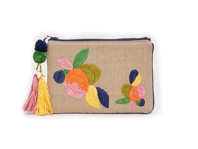 Roberta Roller Rabbit Damen Ardelle Clutch aus Jute & Raffia, One Size, Bunt