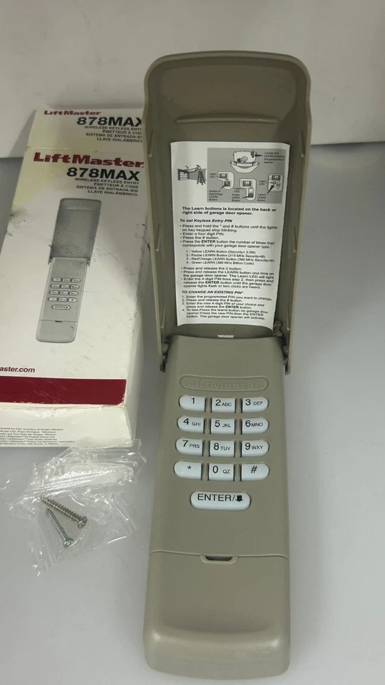 LiftMaster 878MAX Teclado Inalámbrico Puerta Garaje Seguridad Remoto + 2.0 Universal Foto 3 de 3