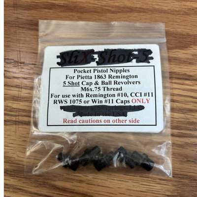 Pietta 1863 Remington Pocket Revolver OEM Percussion Nipples Black Powder Parts