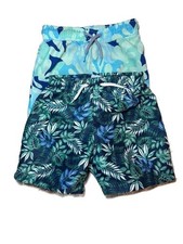Lot of 2 toddler s Tropical Print Swim Trunks