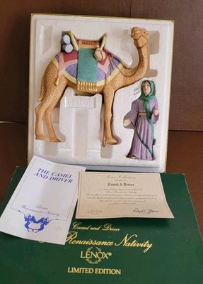 Vintage Lenox Renaissance Nativity 1993 The Camel and Driver Porcelain Figurines