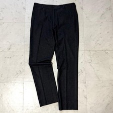 90S Polo Ralph Lauren Slacks Pants Wool Charcoal Gray Made In Italy Vintage Men
