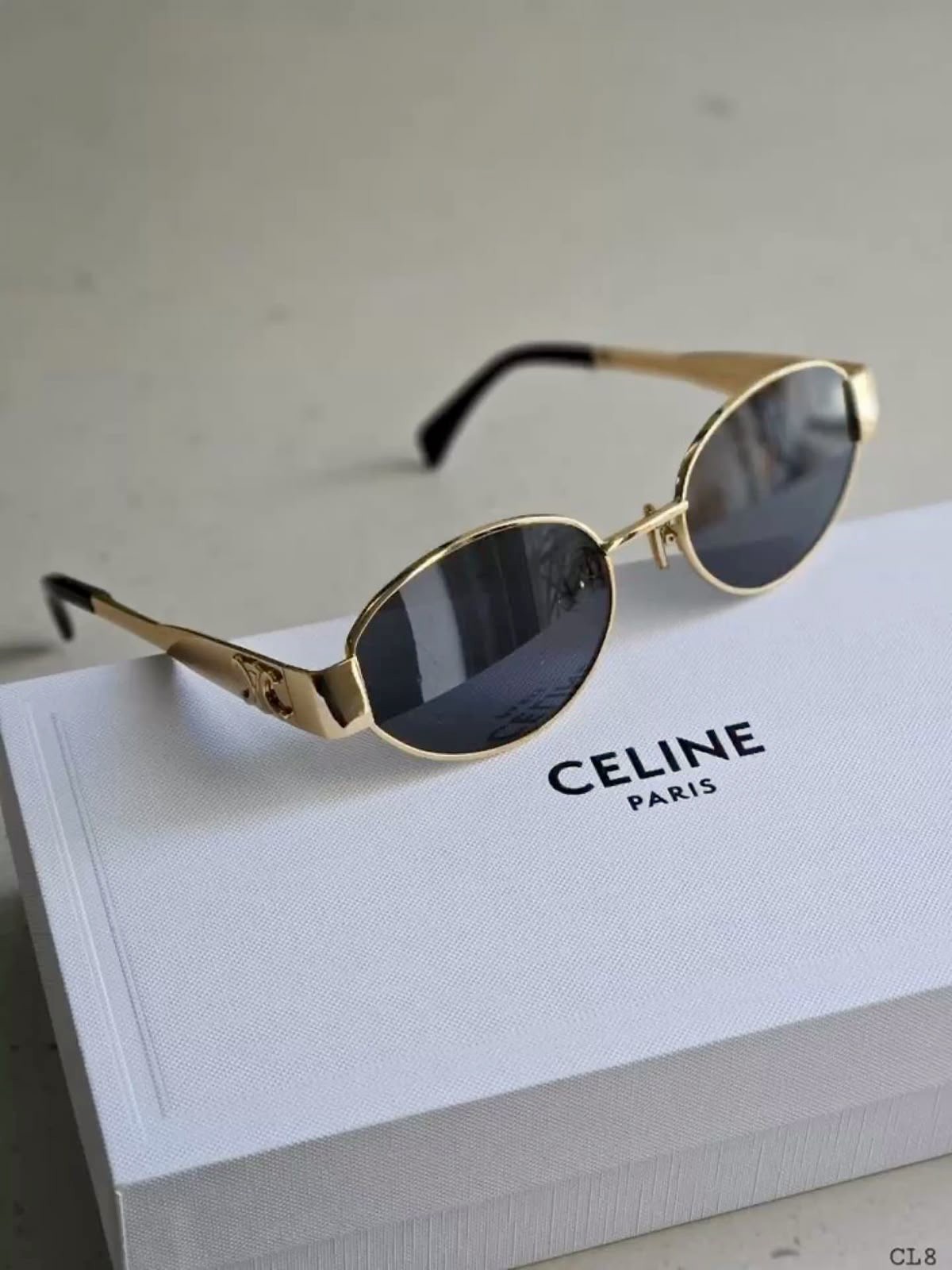 Celine Sunglasses Triomphe Metal Gold