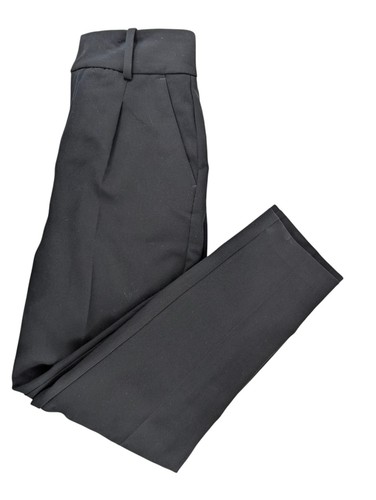 Zara Black Trousers Pleated Front Tapered Leg Office/Work Size XS - Picture 1 of 7