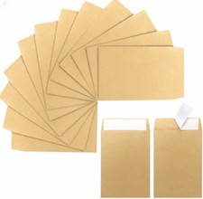 1000 Pack Mini Kraft Envelopes Self-Adhesive 3.23 4.53, Brown Coin Envelopes ...