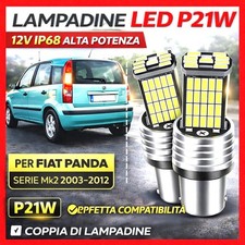 COPPIA LAMPADINE P21W BA15S LED CANBUS LUCE BIANCA PER FIAT PANDA MK2 2003-2012