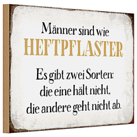 Holzschild Spruch 30X20Cm MäNner Sind Wie Heftpflaster