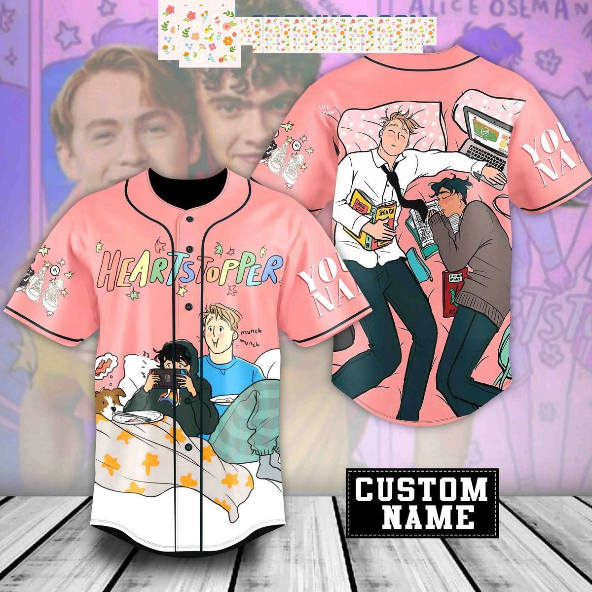 Heartstopper School Love Fan Personalized Baseball Jersey