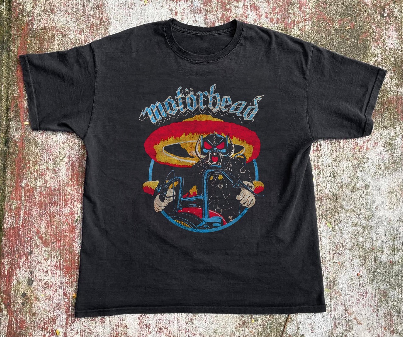 Motorhead Motorcycle Graphic Tees, Unisex Black T-shirt, Size S-5XL-image