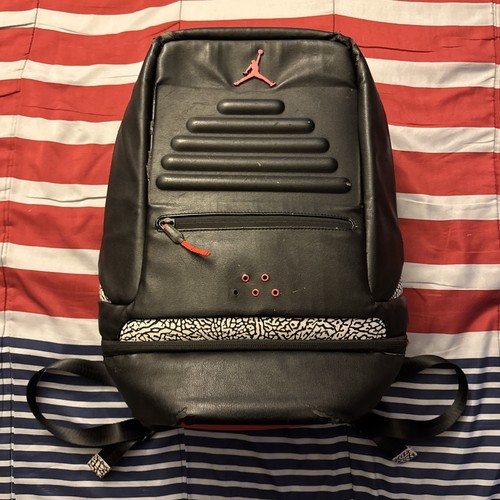 NIKE Air Jordan 3 (III) Black Cement Backpack Bag $150 RETAIL (READ DESCRIPTION)