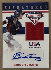 2017 PANINI USA STARS & STRIPES MATERIAL SIGNATURES BRICE TURANG AUTO 125/299