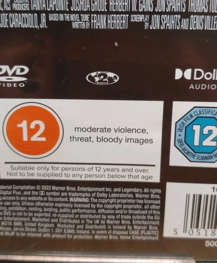Dune - DVD Film Movie (2022) Sci-Fi Adventure Region 2 UK - Free UK Postage - Image 4 of 4