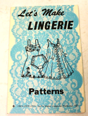 Lets Make Lingerie Patterns Catalogue Fold Out Sheet for 1969-1971