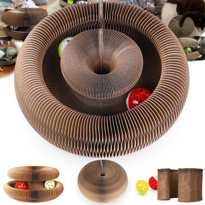 Twisty Paws Cat Toy - Twisty Paws Cat Scratching Board with Ball, Interactive Fo