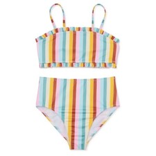 Wonder Nation Girls Ruffle Bikini Swimsuit with UPF 50 XXL 18 New with Tags