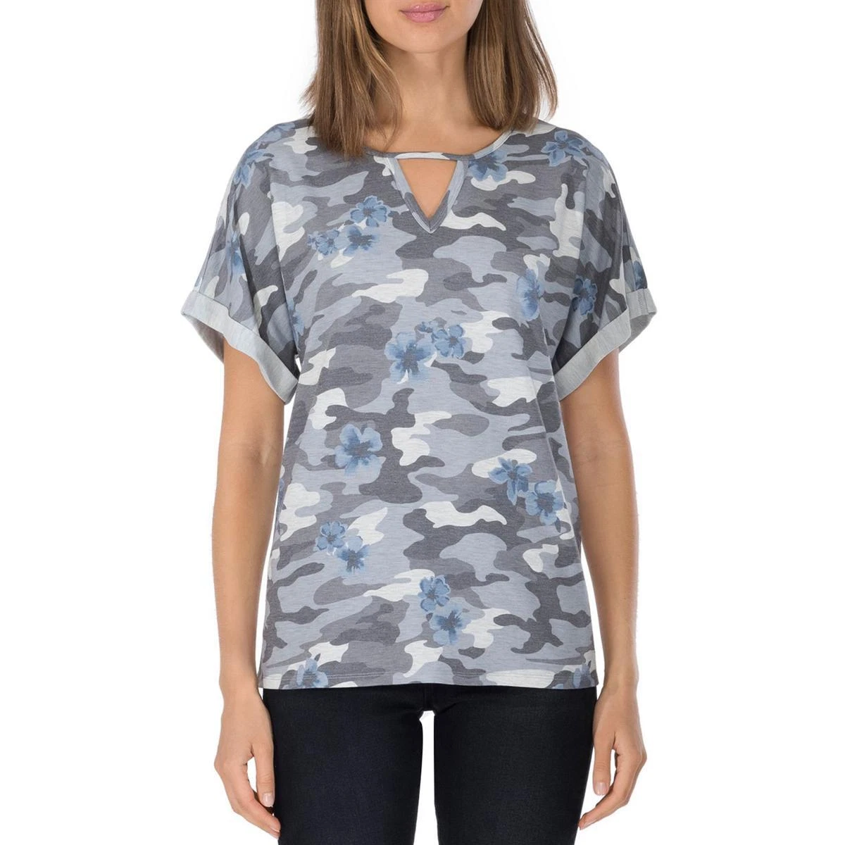 B Collection by Bobeau Womens Dolman Cuffed Tee Pullover Top Top BHFO 4116