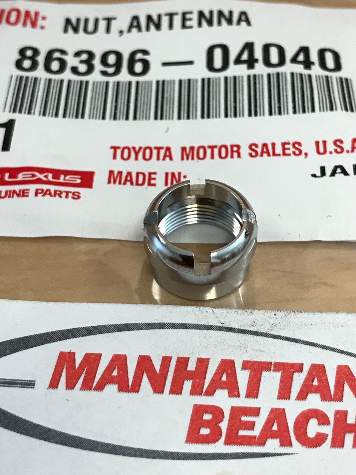 20052015 Toyota Manual Antenna NUT Genuine Toyota 8639604040