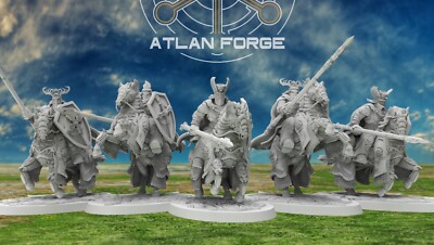 5 x Tempelritter Lancers 32mm SciFi Fantasy Miniatur für Tabletop Spiele DND