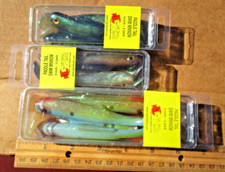 3 PACKS ASSORTMENT  PADDLE TAIL SWIM MINNOWS Bass Fishing Baits Saltwater Lures