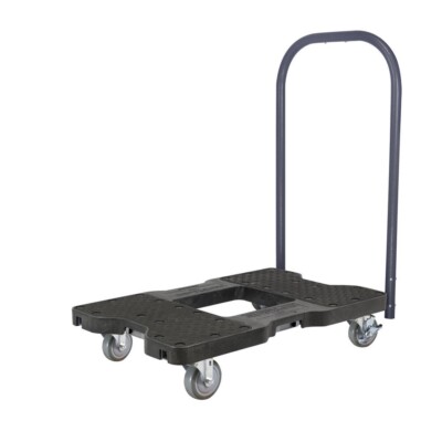 1500 Lb Black Industrial Strength E Track Dolly 4 Wheel Heavy Duty Push Cart
