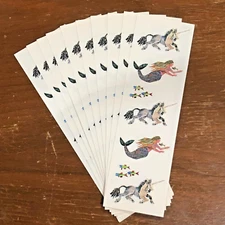 10 Grossmans Eric Carle Stickers Unicorn Mermaid Fish Fantasy Under Sea Ocean