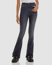  218 7 For All Mankind Women's Gray Ultra High-Rise Skinny Bootcut Pants Size 32