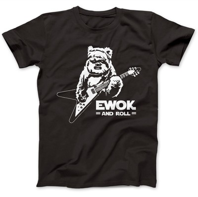 Ewok And Roll Guitar Funny T-Shirt 100% Premium Cotton Gift Present Star
