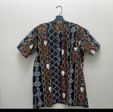 African clothing for men-Dashiki S-5X Brown